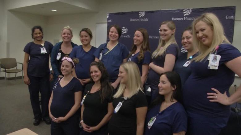 Dieciséis enfermeras embarazadas al mismo tiempo