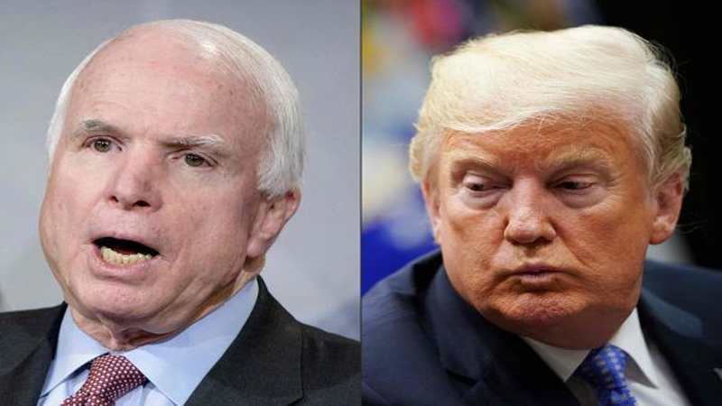 McCain critica a Trump en carta póstuma