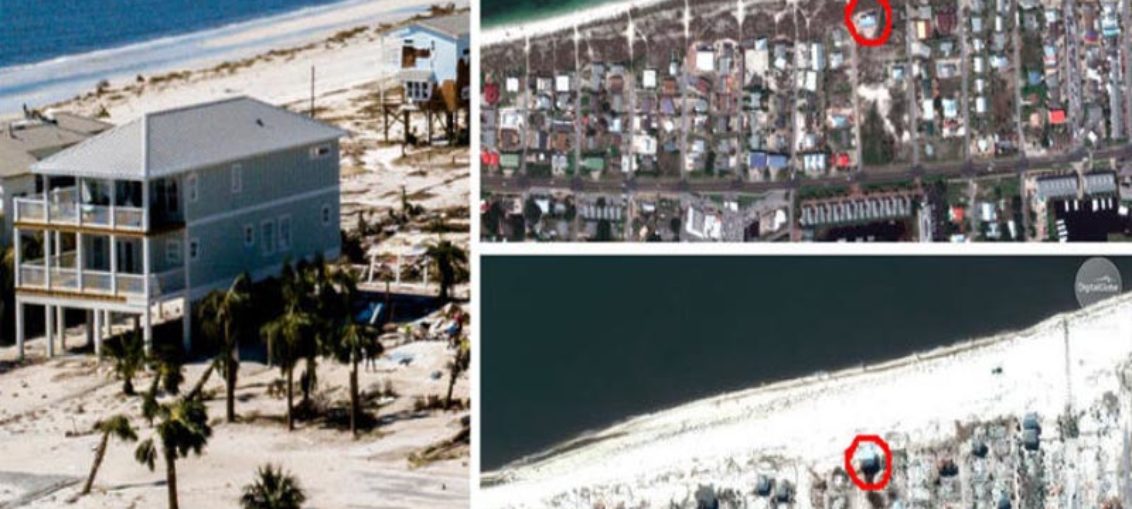 La casa que sobrevivió al huracán Michael en México Beach
