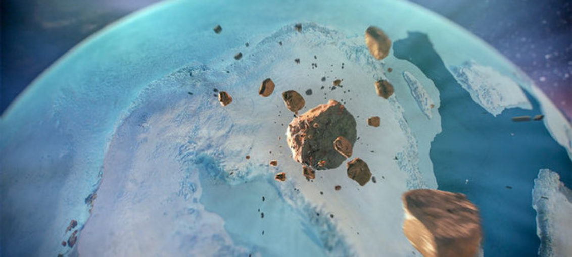 Cráter bajo Groenlandia pudo surgir en tiempos de los humanos