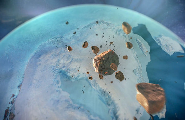 Cráter bajo Groenlandia pudo surgir en tiempos de los humanos